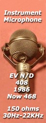 EV 408 Circa 1986 Instrument Mic